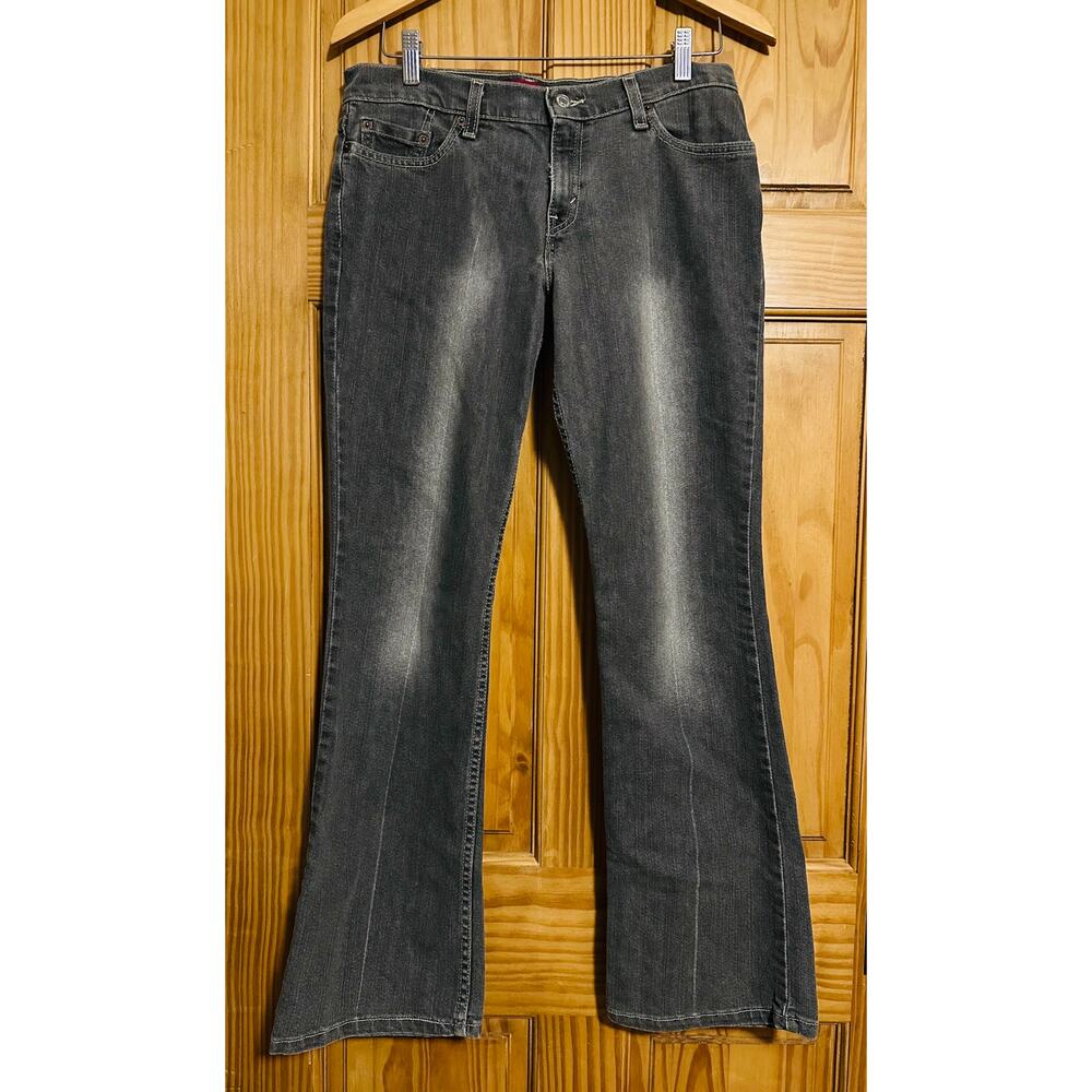 VTG Women's Levi's 518 Size 9M JR Super Low Stretch Gray Bootcut